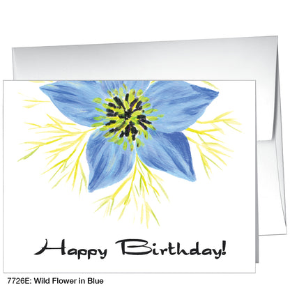 Wild Flower In Blue, Greeting Card (7726E)