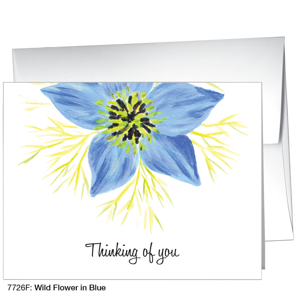 Wild Flower In Blue, Greeting Card (7726F)