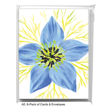 Wild Flower In Blue, Greeting Card (7726G)