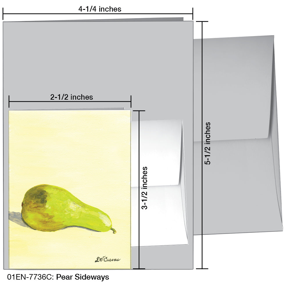 Pear Sideways, Greeting Card (7736C)