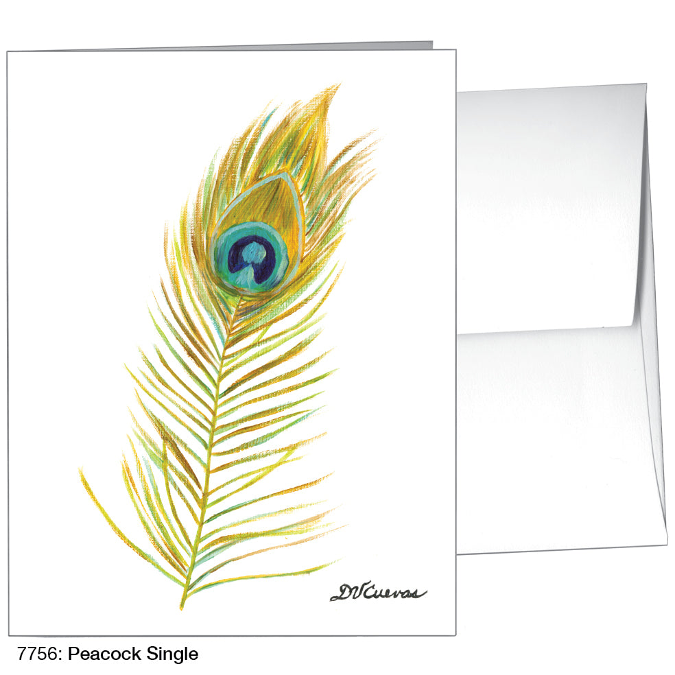 Peacock Single, Greeting Card (7756)