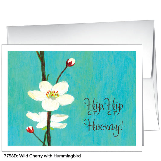 Wild Cherry With Hummingbird, Greeting Card (7758D)