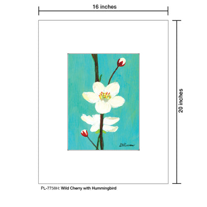 Wild Cherry with Hummingbird, Print (#7758H)