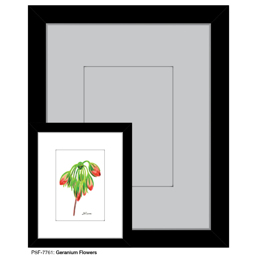 Geranium Flowers, Print (#7761)