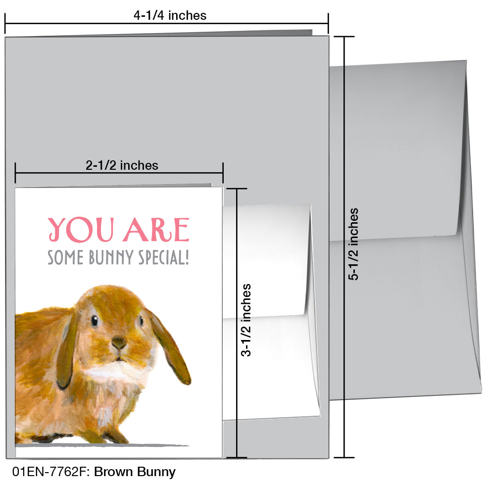 Brown Bunny, Greeting Card (7762F)