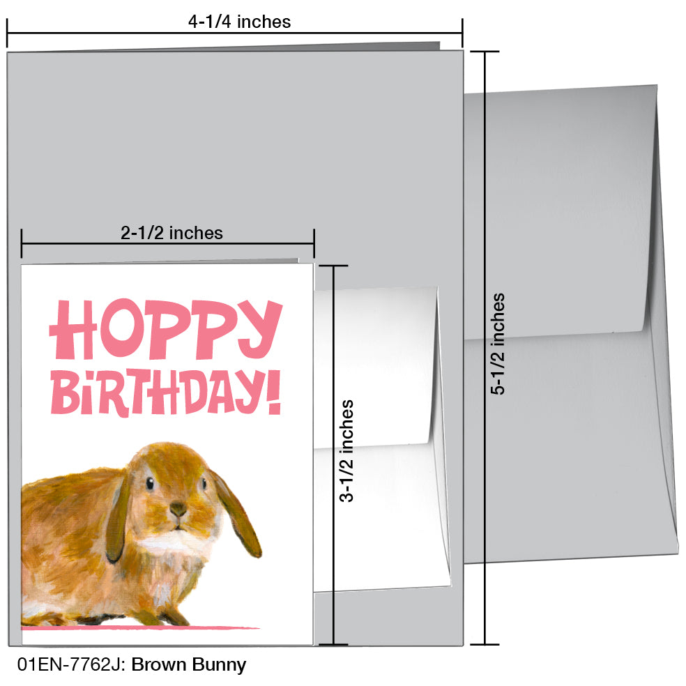 Brown Bunny, Greeting Card (7762J)