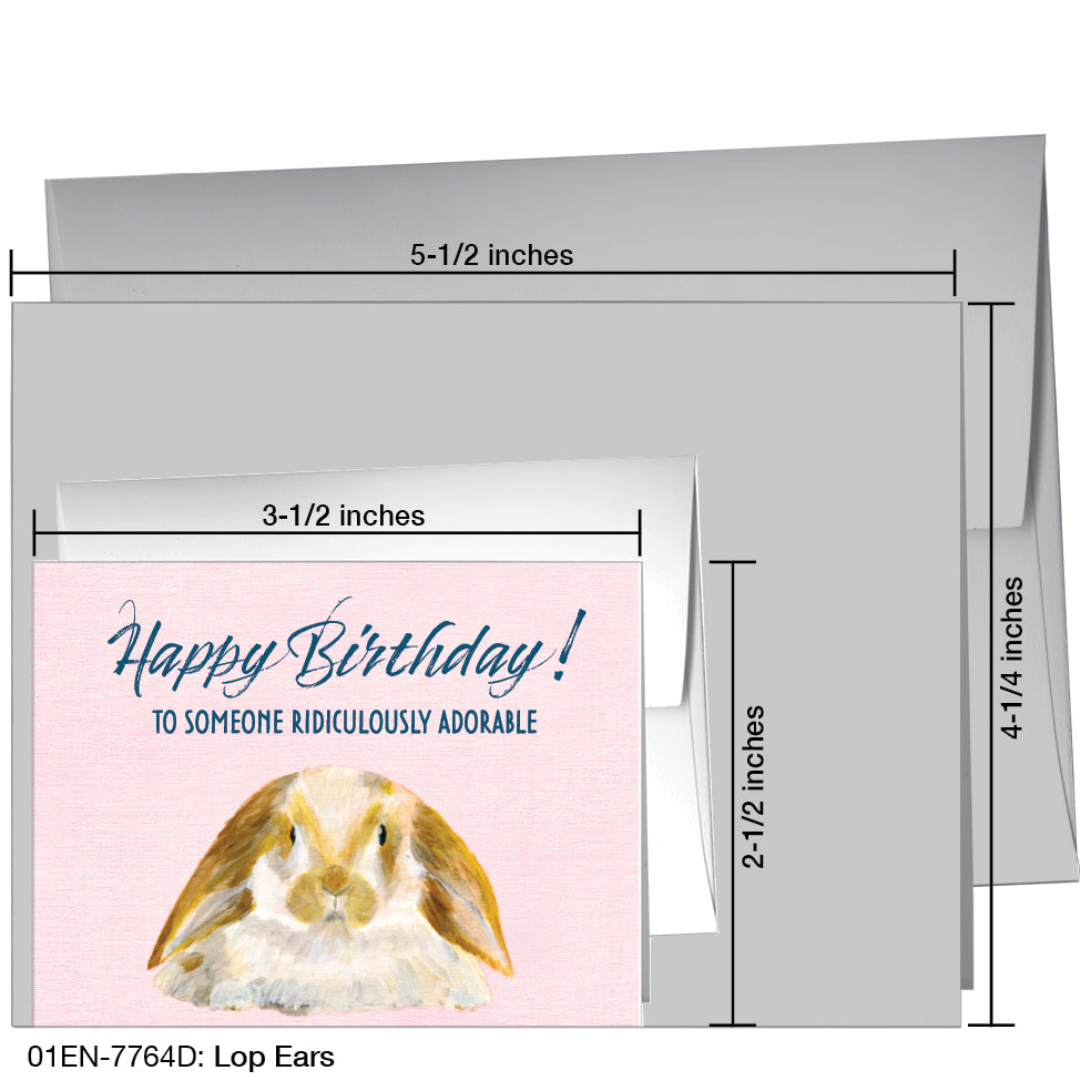 Lop Ears, Greeting Card (7764D)