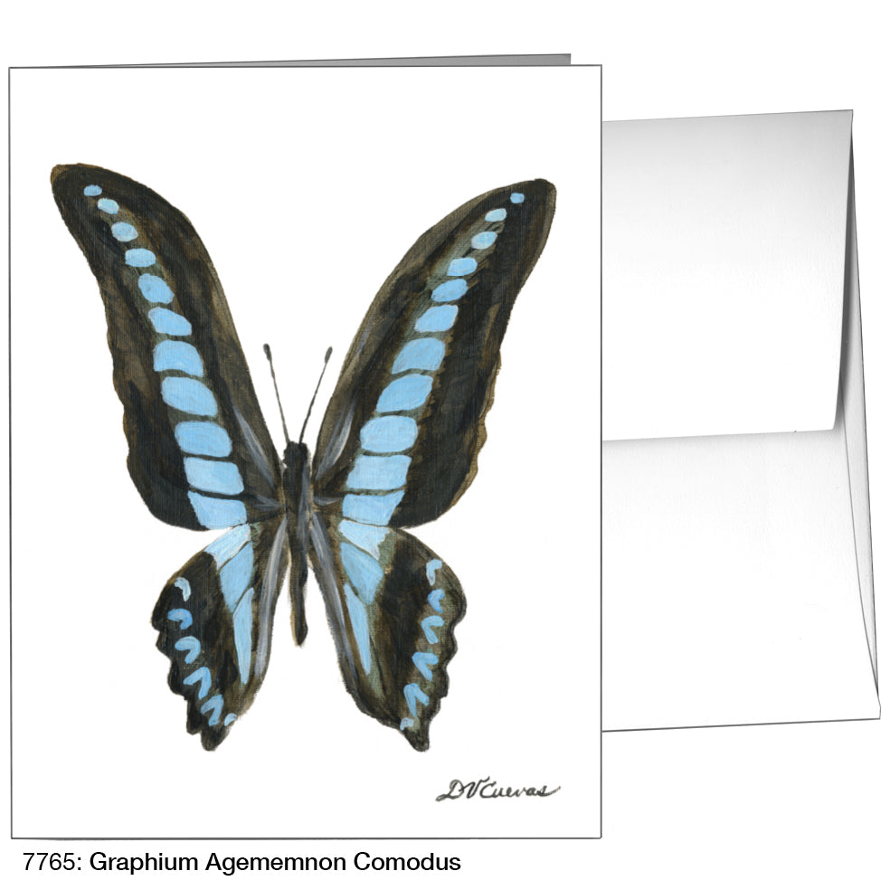 Graphium Agememnon Comodus, Greeting Card (7765)