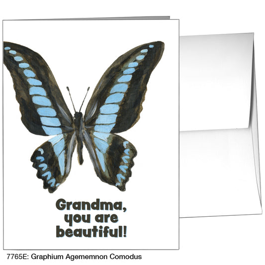 Graphium Agememnon Comodus, Greeting Card (7765E)