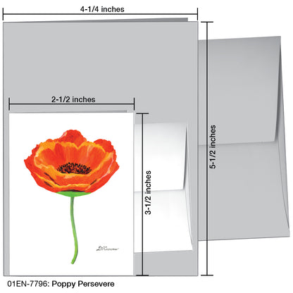 Poppy Persevere, Greeting Card (7796)