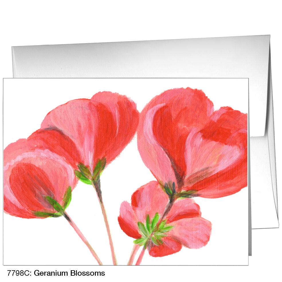 Geranium Blossoms, Greeting Card (7798C)