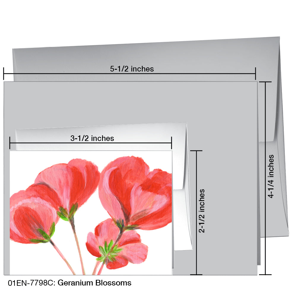 Geranium Blossoms, Greeting Card (7798C)