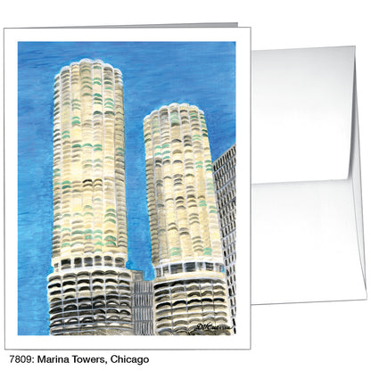 Marina Towers, Chicago, Greeting Card (7809)