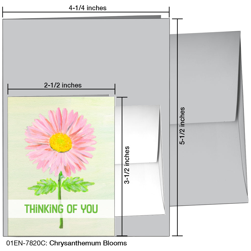 Chrysanthemum Blooms, Greeting Card (7820C)