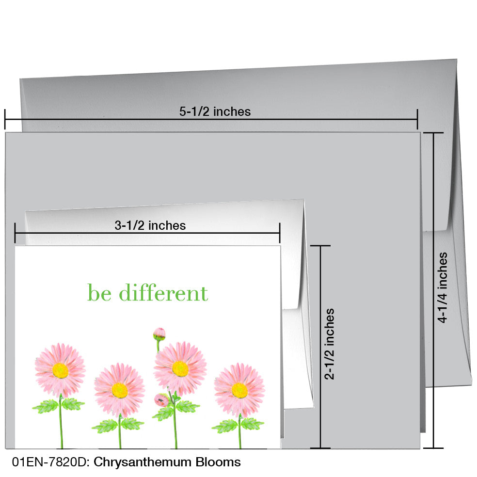 Chrysanthemum Blooms, Greeting Card (7820D)