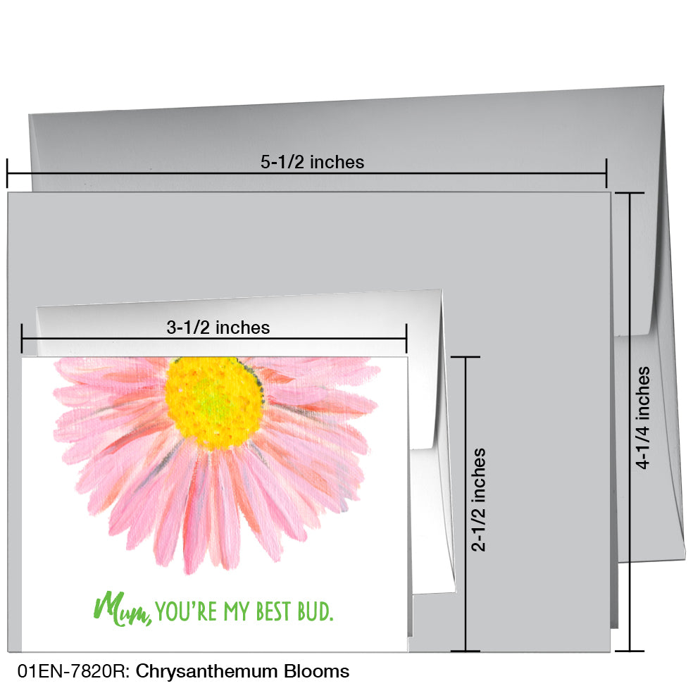 Chrysanthemum Blooms, Greeting Card (7820R)