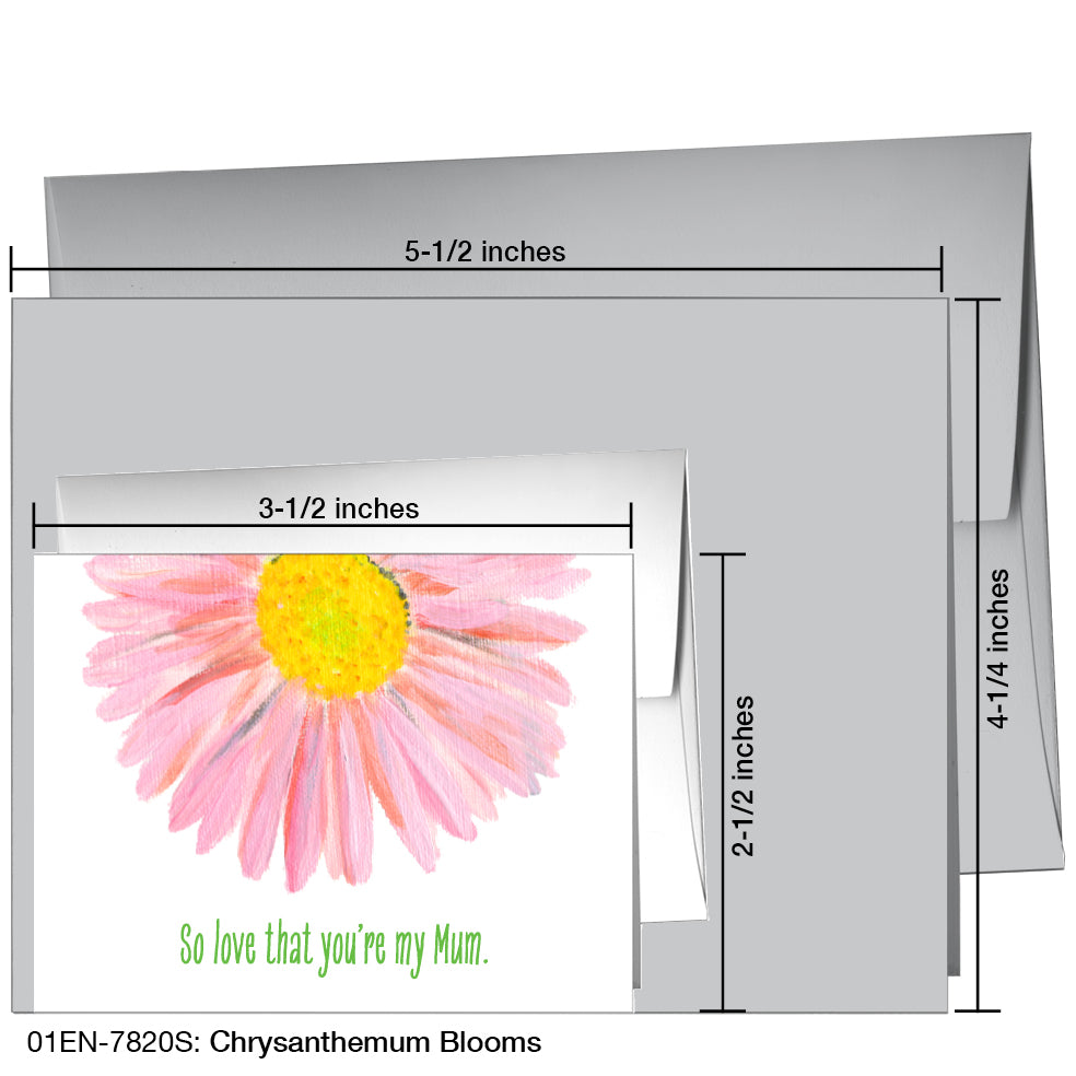 Chrysanthemum Blooms, Greeting Card (7820S)