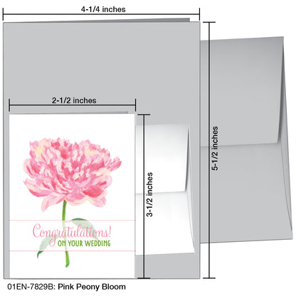Pink Peony Bloom, Greeting Card (7829B)
