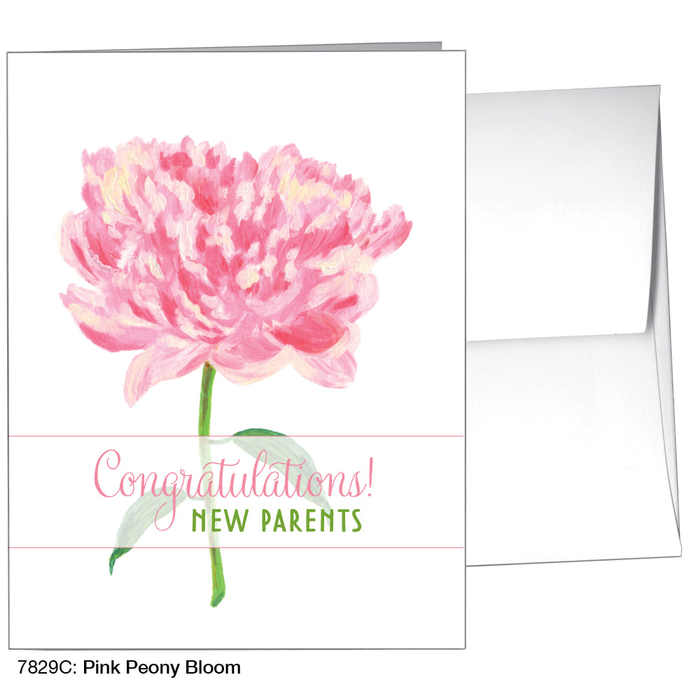 Pink Peony Bloom, Greeting Card (7829C)