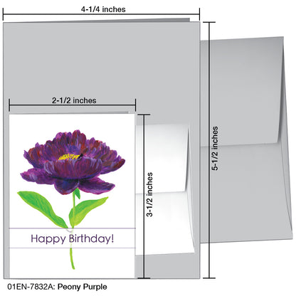 Peony Purple, Greeting Card (7832A)