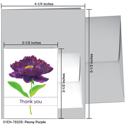 Peony Purple, Greeting Card (7832B)