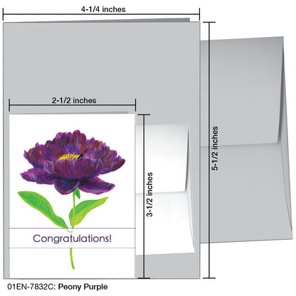 Peony Purple, Greeting Card (7832C)