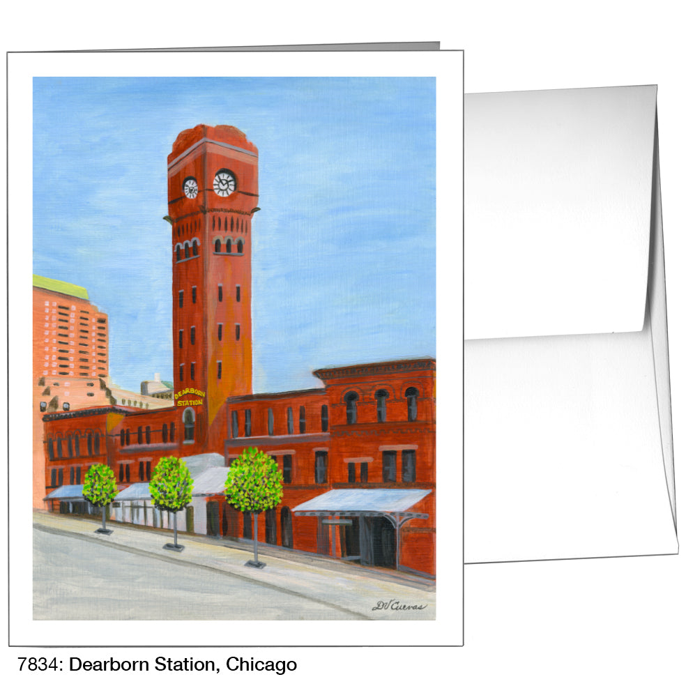 Dearborn Station, Chicago, Greeting Card (7834)