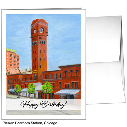 Dearborn Station, Chicago, Greeting Card (7834A)