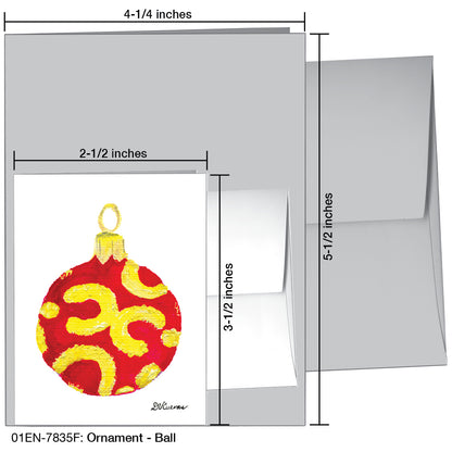 Ornament - Ball, Greeting Card (7835F)