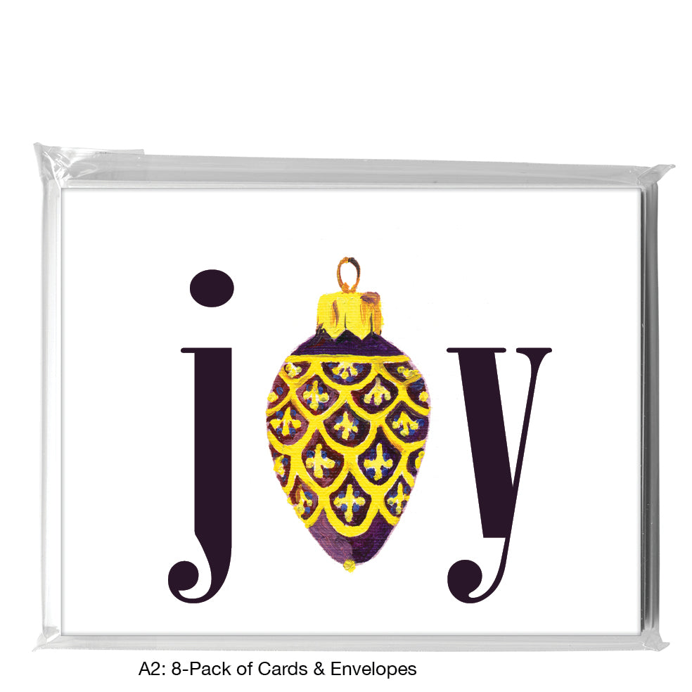 Ornament - Purple & Gold, Greeting Card (7839A)