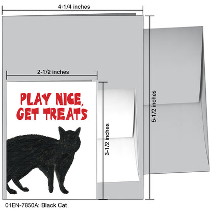 Black Cat, Greeting Card (7850A)