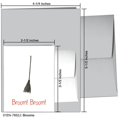 Brooms, Greeting Card (7852J)