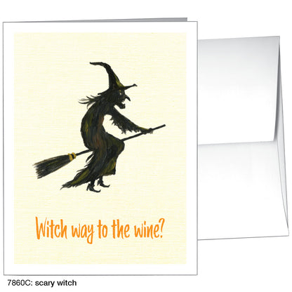 Scary Witch, Greeting Card (7860C)