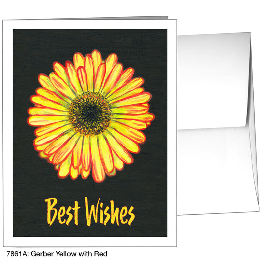 Gerber Yellow With Red, Greeting Card (7861A)