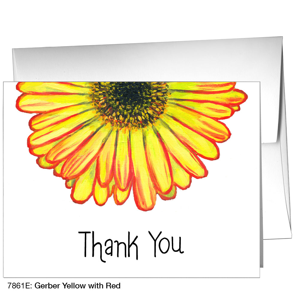 Gerber Yellow With Red, Greeting Card (7861E)
