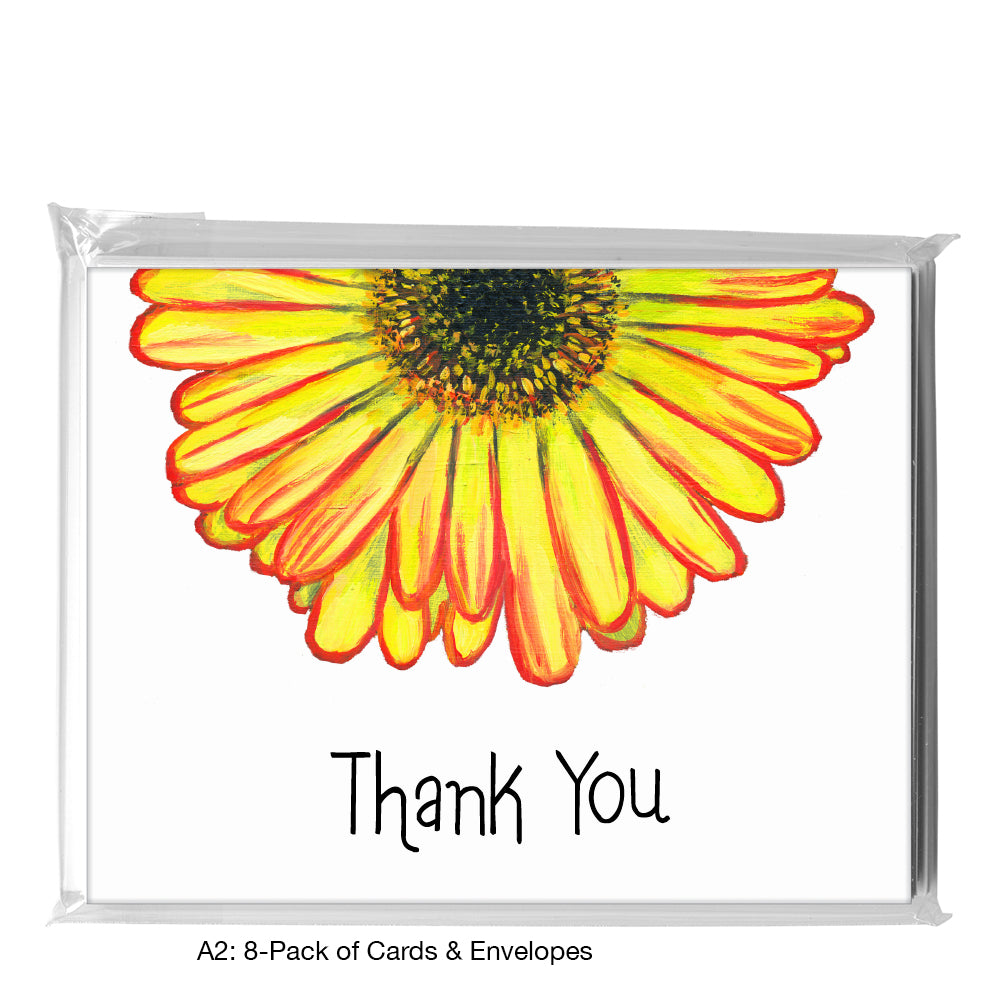Gerber Yellow With Red, Greeting Card (7861E)