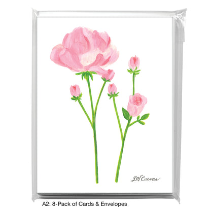 Pink Roses Beverly, Greeting Card (7883)