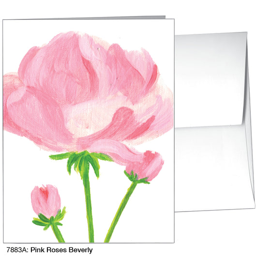 Pink Roses Beverly, Greeting Card (7883A)