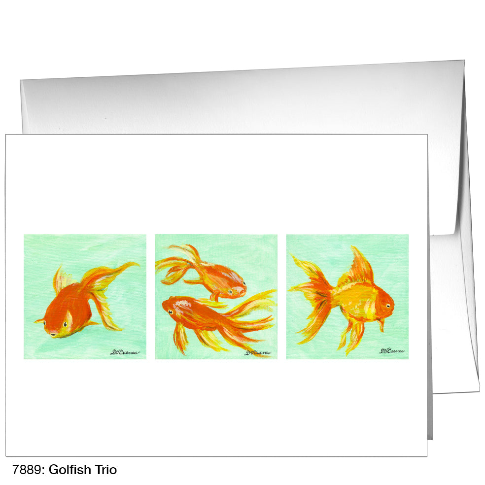 Goldfish Trio, Greeting Card (7889)