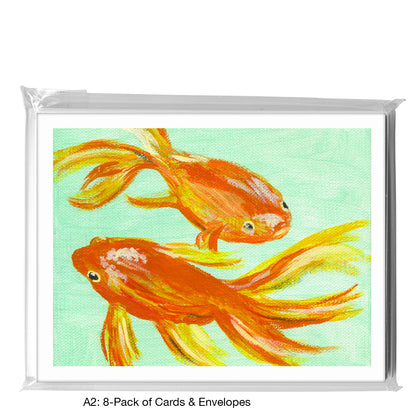 Goldfish Trio, Greeting Card (7889BB)