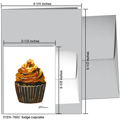 Fudge Cupcake, Greeting Card (7892)