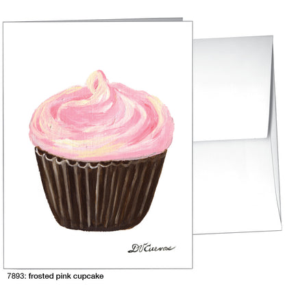 Frosted Pink Cupcake, Greeting Card (7893)
