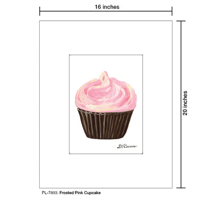 Frosted Pink Cupcake, Print (#7893)