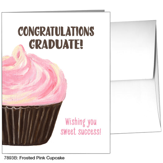 Frosted Pink Cupcake, Greeting Card (7893B)
