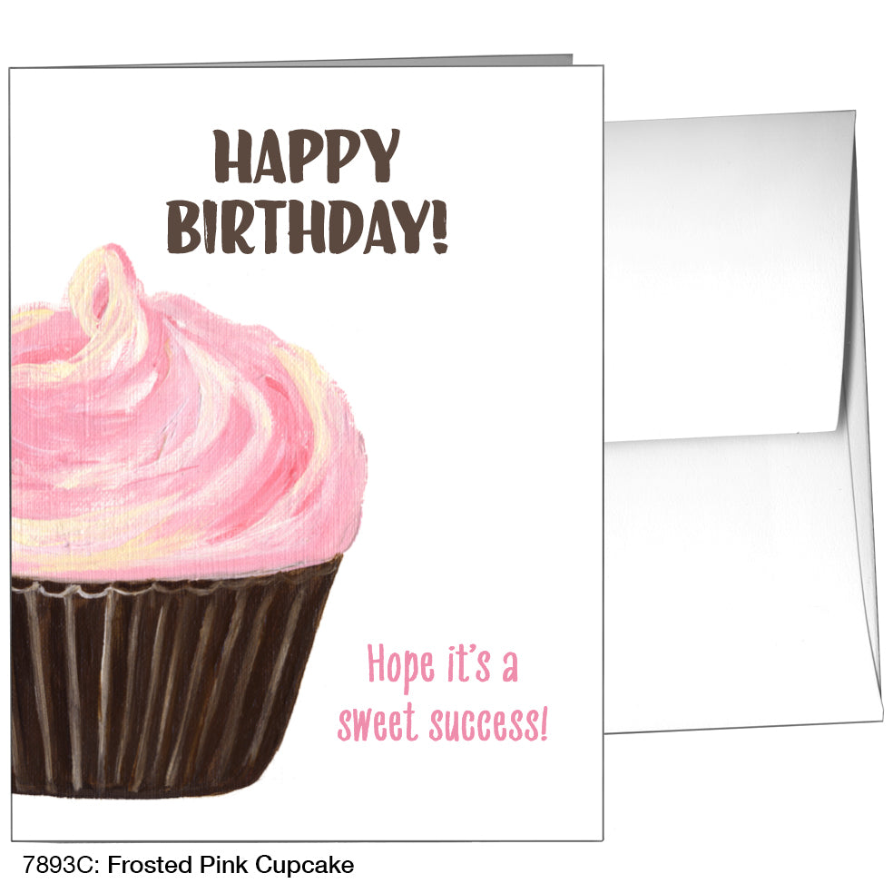 Frosted Pink Cupcake, Greeting Card (7893C)