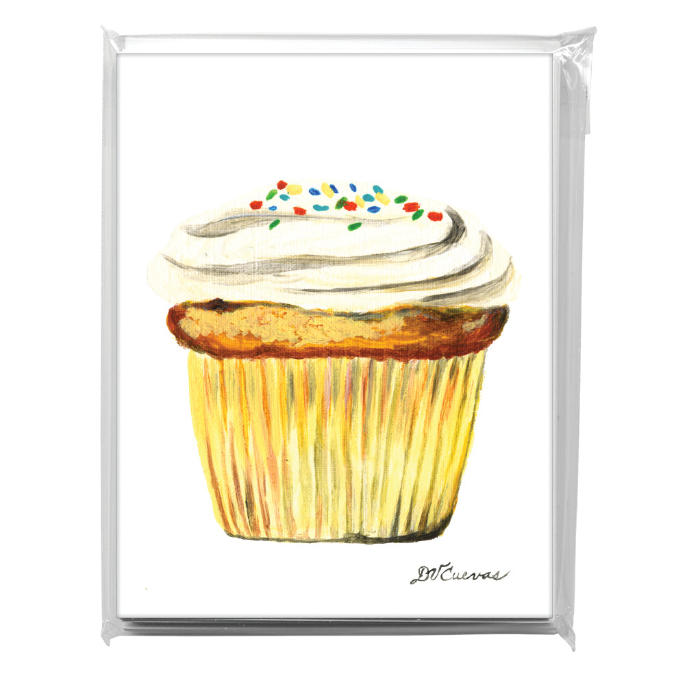 Rainbow Sprinkles Cupcake, Greeting Card (7894)