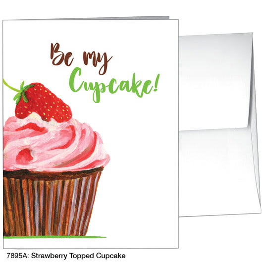 Strawberry Topped Cupcake, Greeting Card (7895A)