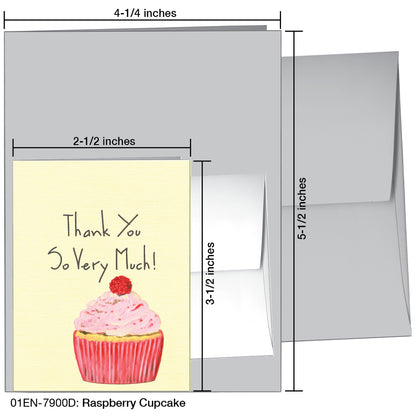Raspberry Cupcake, Greeting Card (7900D)