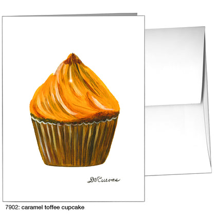 Caramel Toffee Cupcake, Greeting Card (7902)