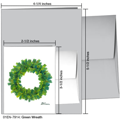 Green Wreath, Greeting Card (7914)